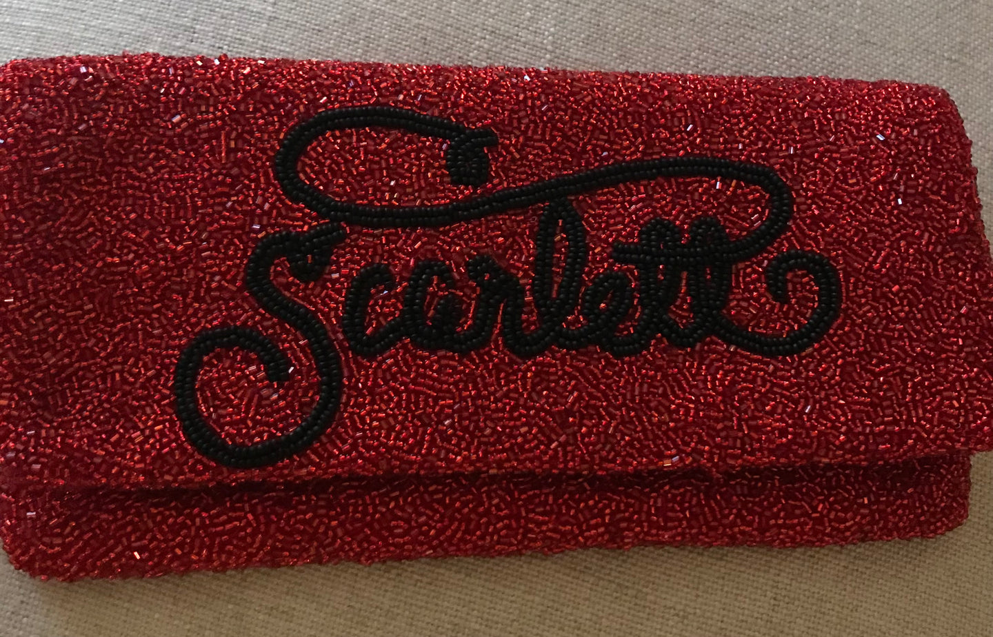 Beaded Foldover Clutch